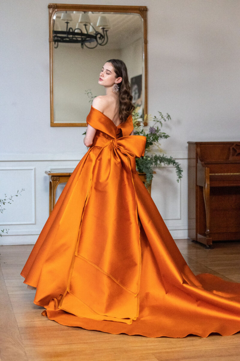 ドレスプロダクション テラコッタ オレンジ カラードレス W219